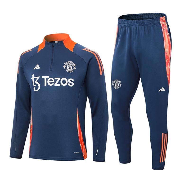 felpa manchester united blu scuro 2024-25