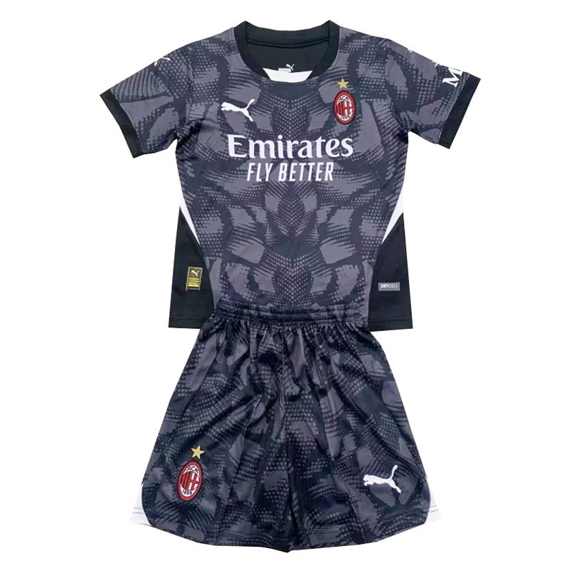 maglia ac milan bambino portiere nero 2024-25